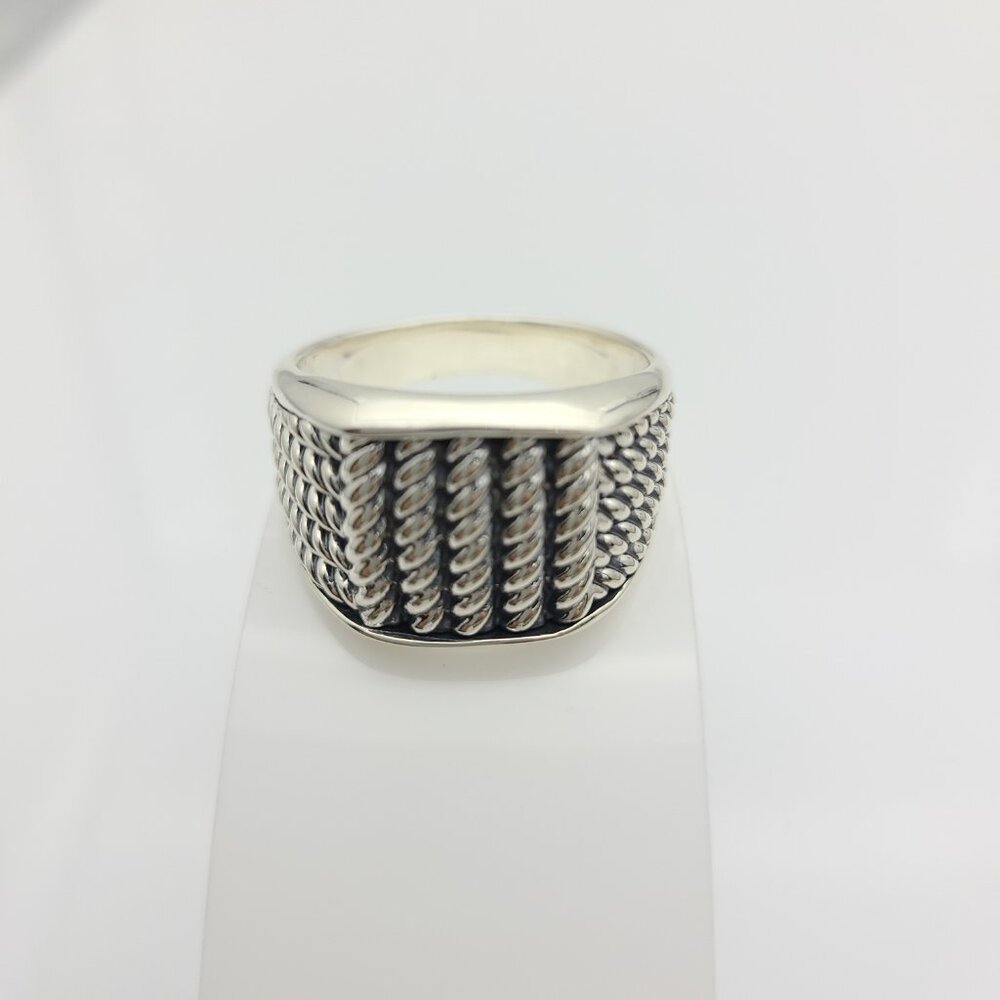 David Yurman Men's Maritime 5 Sided Narrow Rope Ring size 13